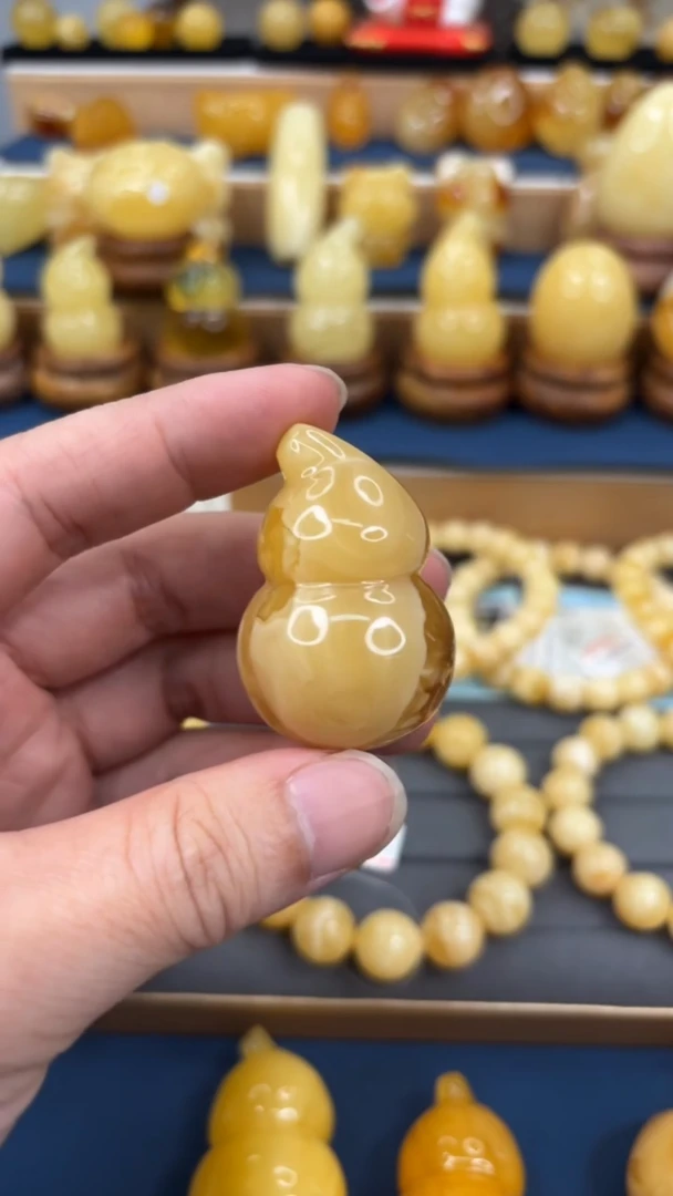 手串琥珀未镶嵌无***姐DY2俄料蜜蜡葫芦 20克