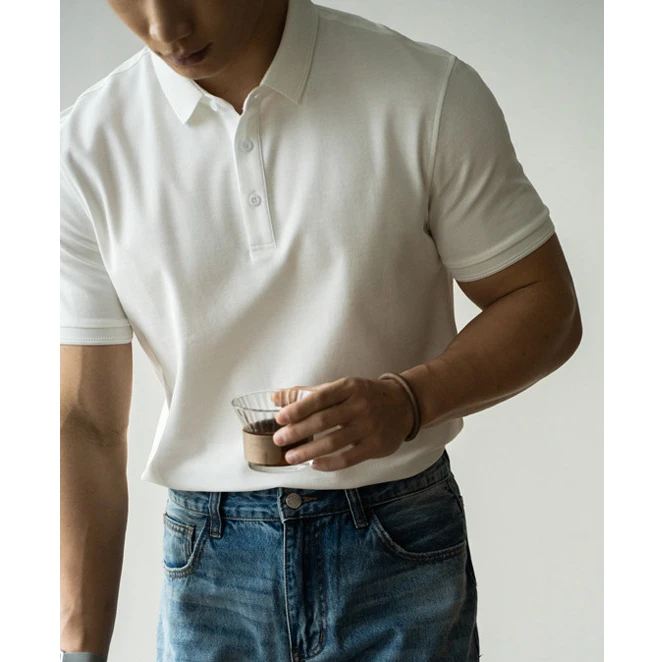 奥兰德保罗珠地棉基础款短袖Polo衫男士夏季商务通勤休闲翻领T恤