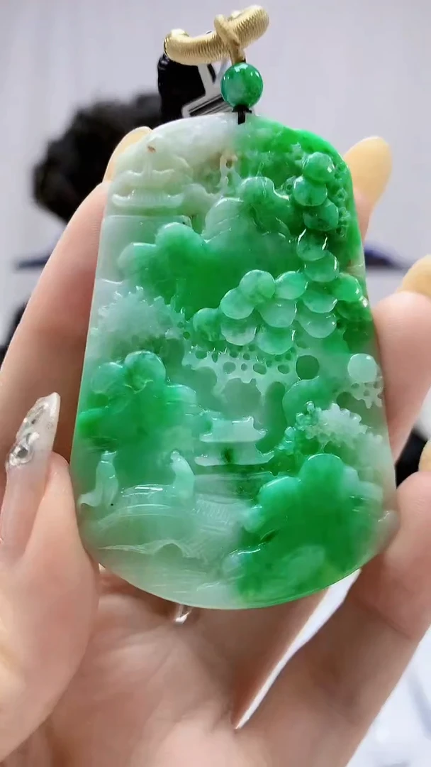 定制翡翠未镶嵌5145DD-毛货挂件124