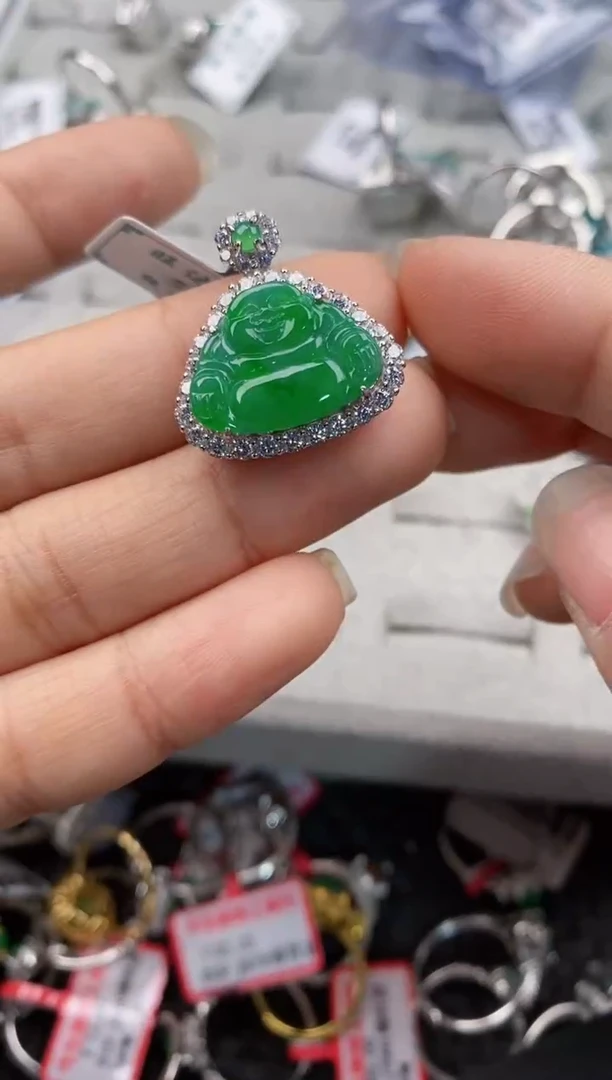 银S925镶嵌戒指翡翠111---3