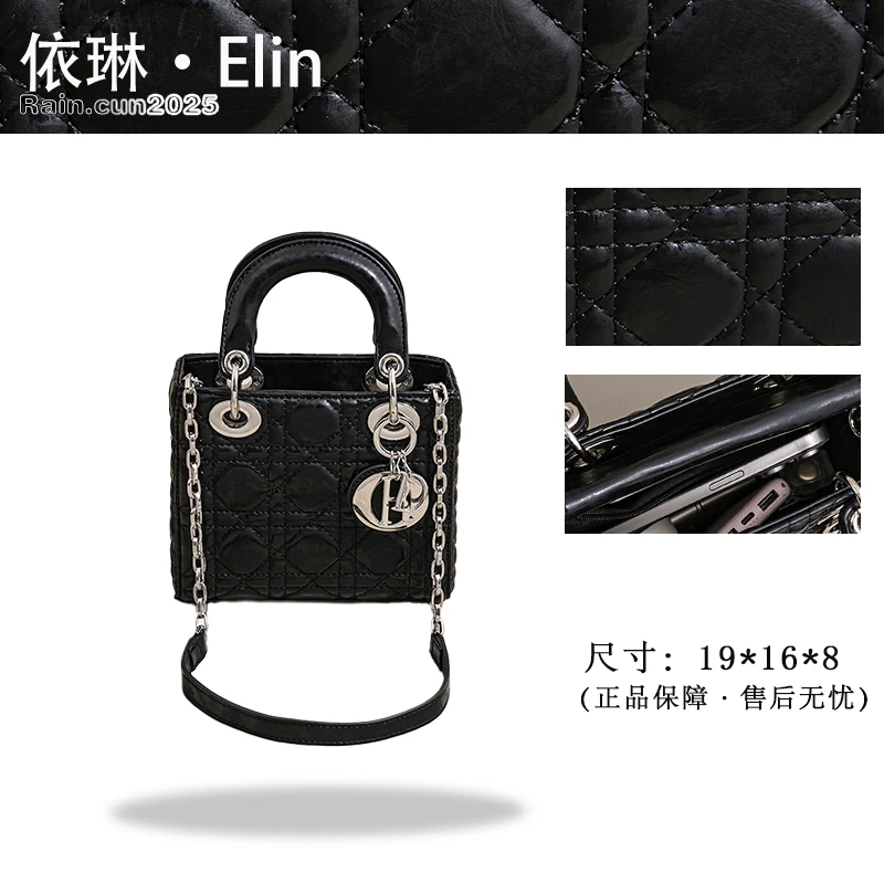 【Elin定制】2025年秋冬新款女包时尚设计单肩包SK-83180-黑色