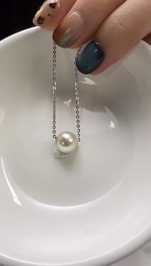 项链未镶嵌海水珍珠9-10澳白珍珠项链