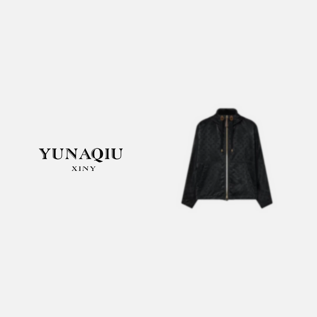 YUNAQIU 时尚短款休闲女士黑色外套-9510