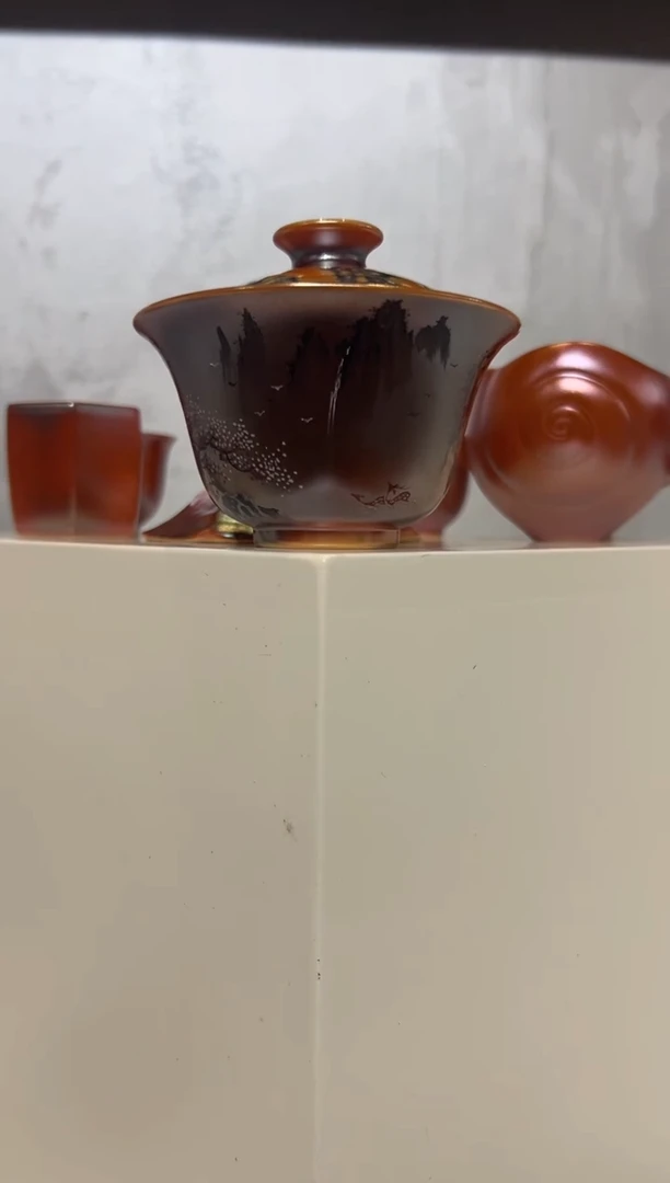 61柴房陶瓷柴烧盖碗
