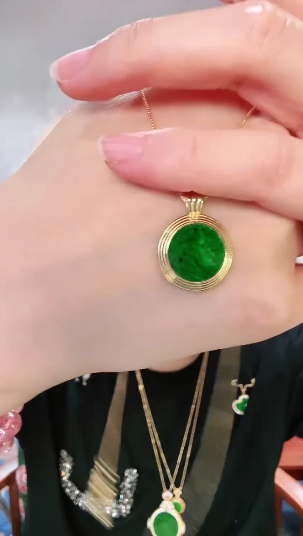 【闪购商品】翡翠颈饰银S925镶嵌吊坠