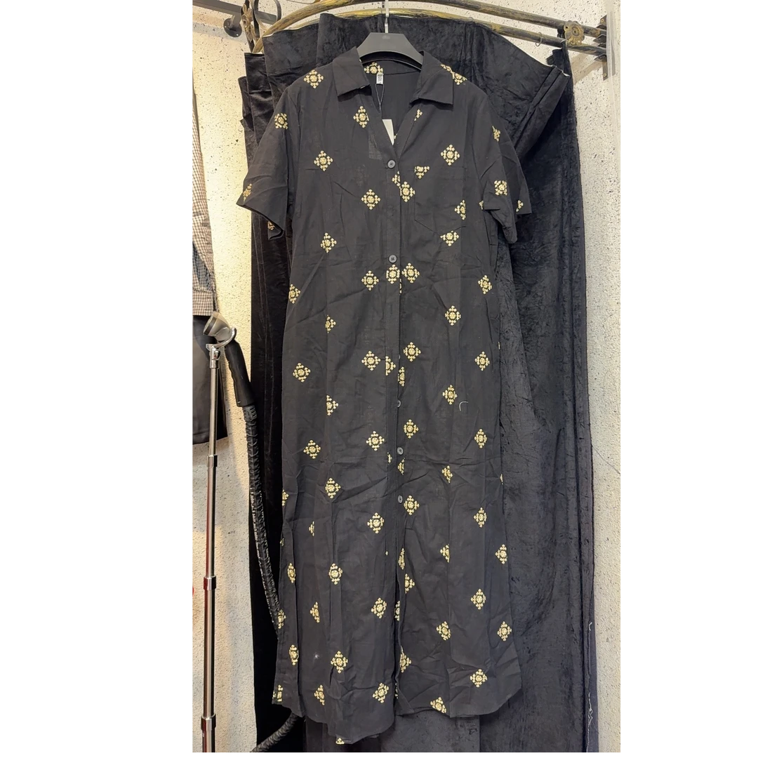 时尚短袖连衣裙夏季抽绳收腰气质碎花裙温柔风