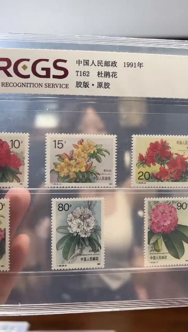 T162 杜鹃花 套票 邮票 原胶 RCGS评级