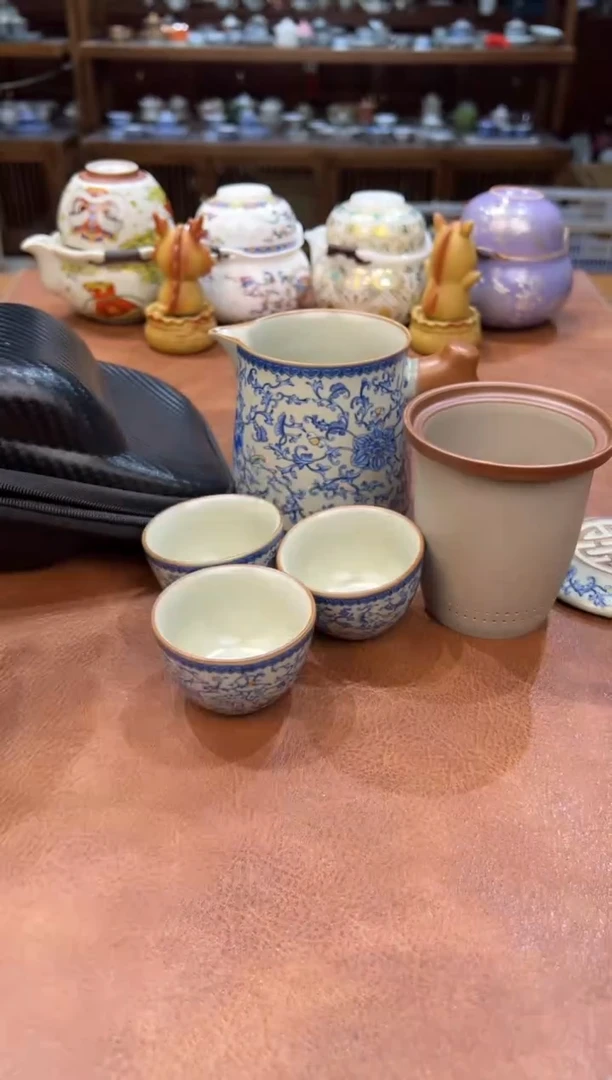 真的很便宜会开片的旅行茶具