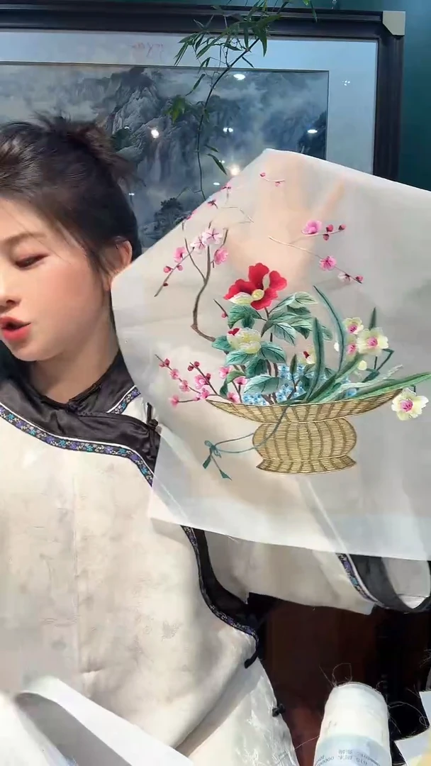 刺绣非遗苏绣手工刺绣绣片30x40