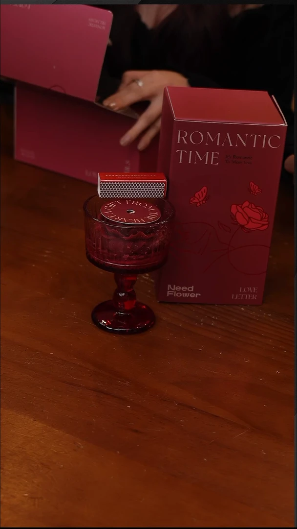 陶75-香薰蜡烛红杯-月下苍兰【CF6475】