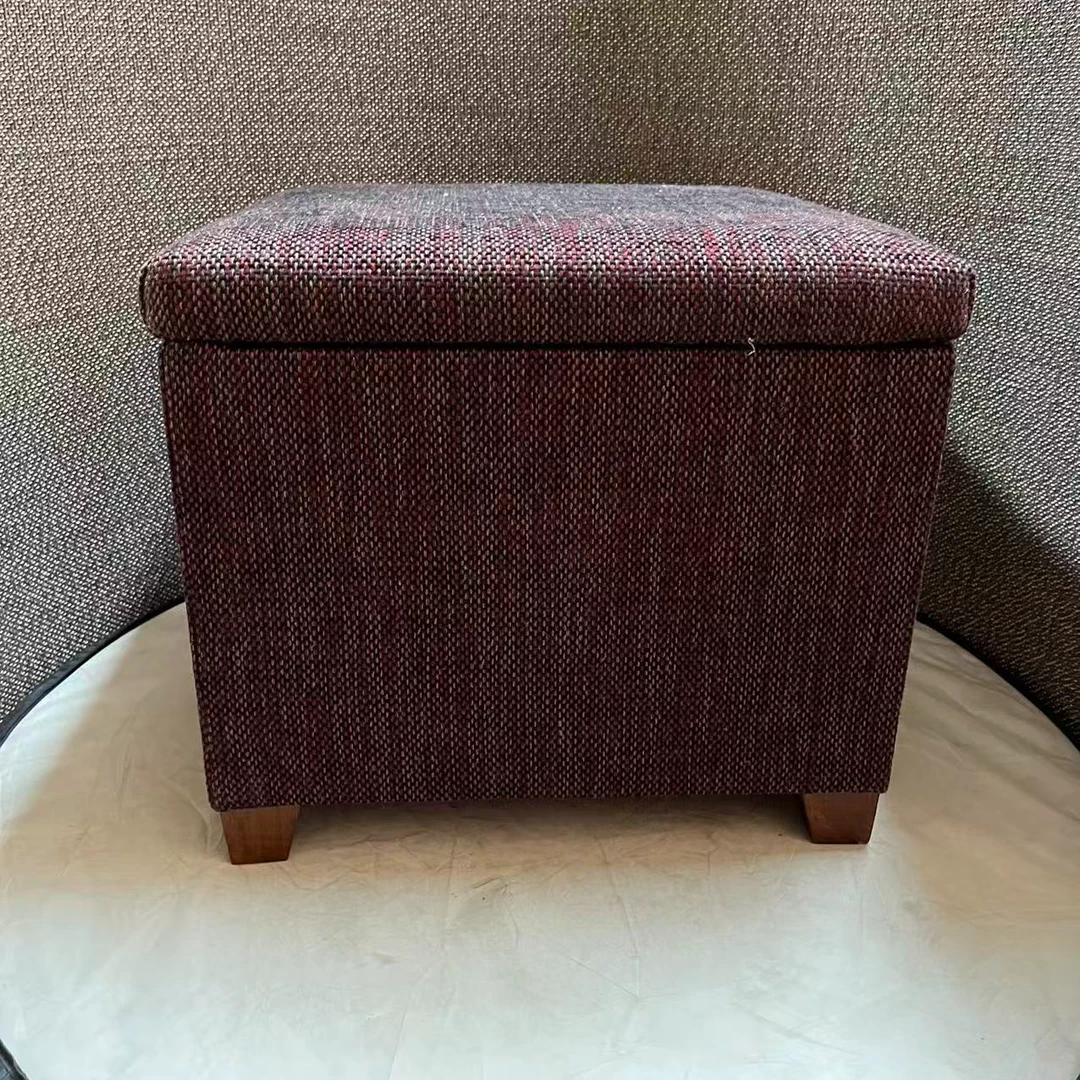 5847瑕疵款长40宽40高35cm布艺家用收纳凳门口坐凳矮凳换鞋储物凳