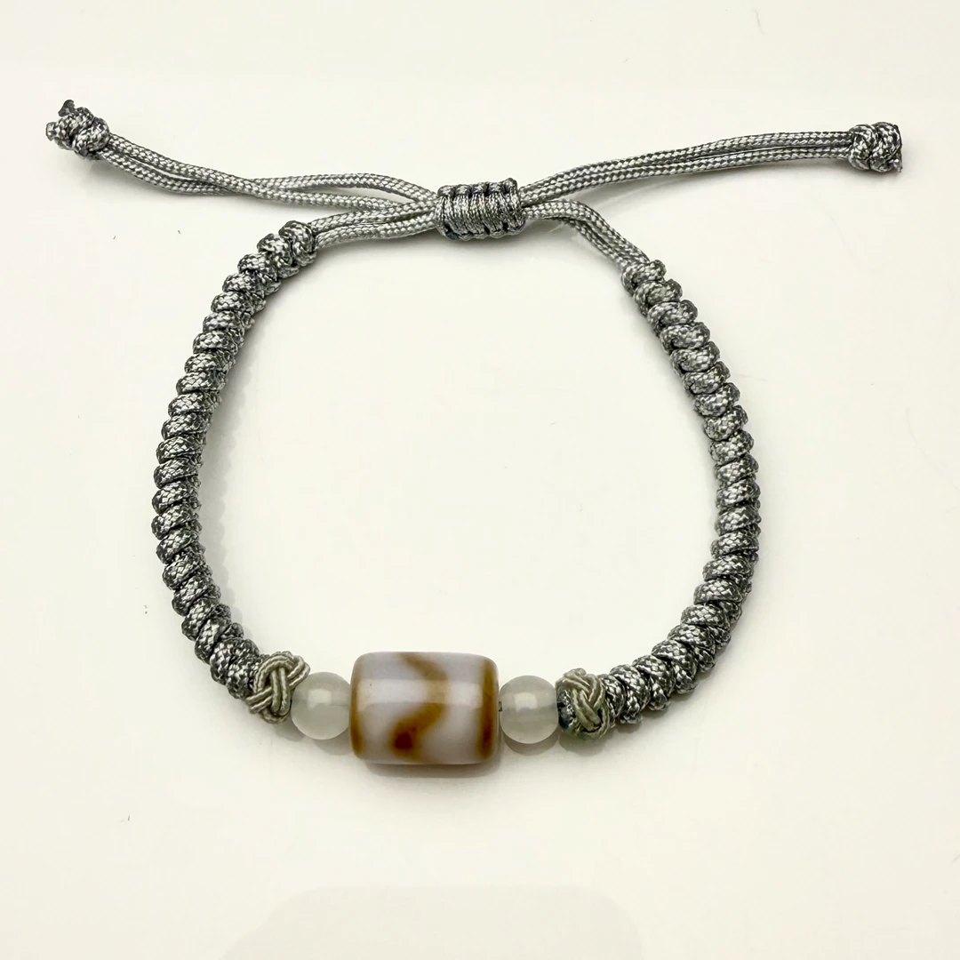 非金属布艺手链 ZBG0696糯白虎牙天天手串（天然珠宝多样性发其一）
