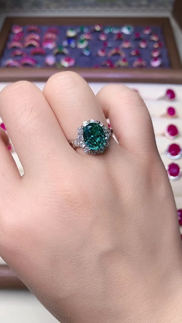 【闪购商品】碧玺戒指银S925镶嵌0000