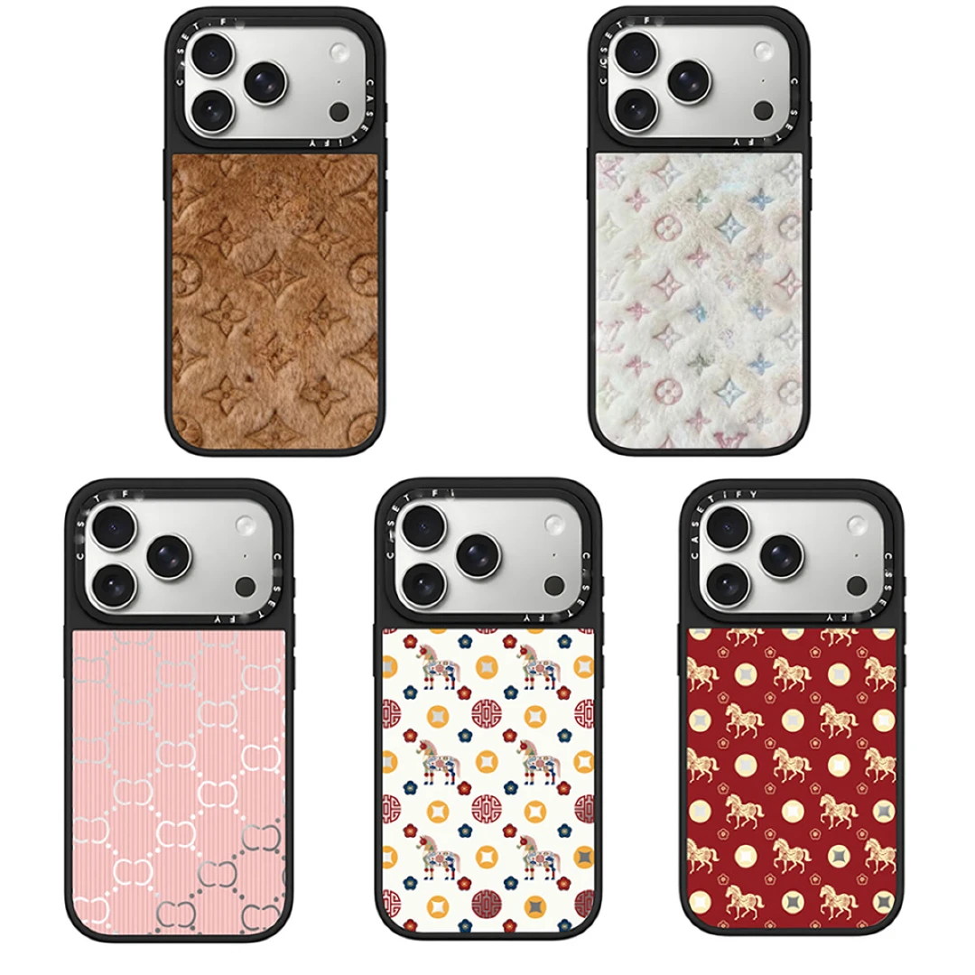 原创黑框潮牌系列适用苹果17promax-11磁吸防摔16/15/13/14手机壳