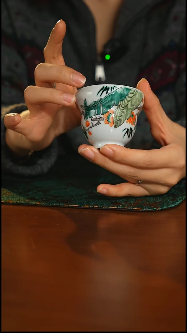 瓷片古阅和风芭蕉葫芦杯