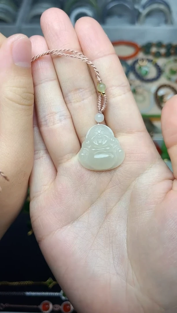 和田玉未镶嵌颈饰佛公06