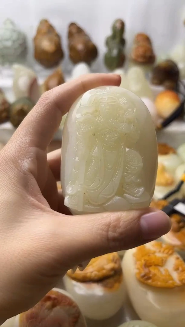 石材方解石棉纹正常不退换关公微瑕