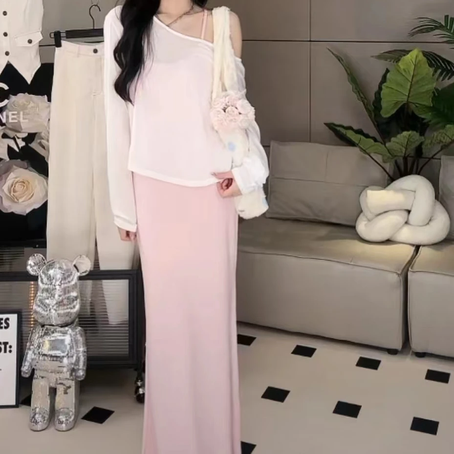 【蓉蓉专属】RX0550春季女装新款裙子纯欲性感吊带设计包臀连衣裙女