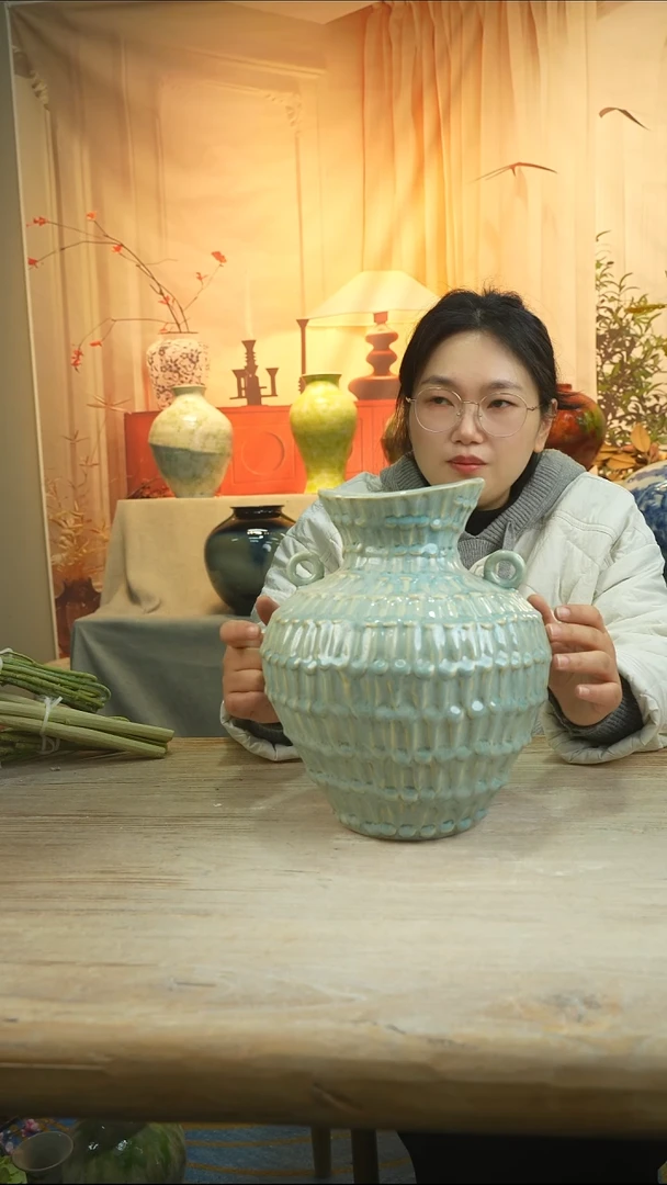 高27口12高温陶瓷花瓶花器