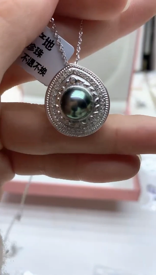 银S925镶嵌套链海水珍珠1