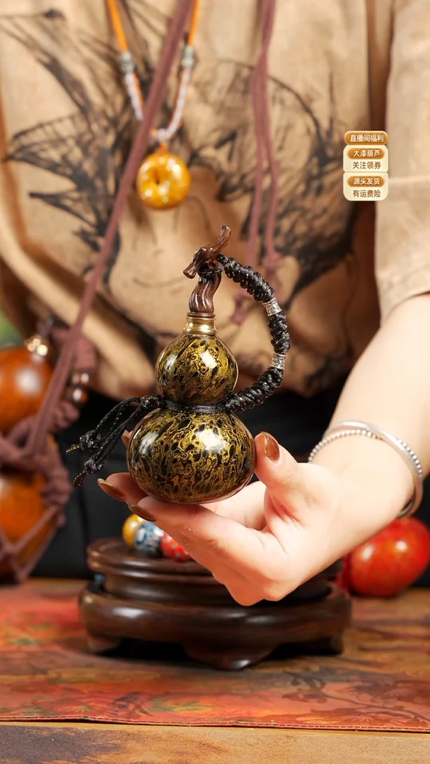 WD026漆艺精致小手捻(开口）