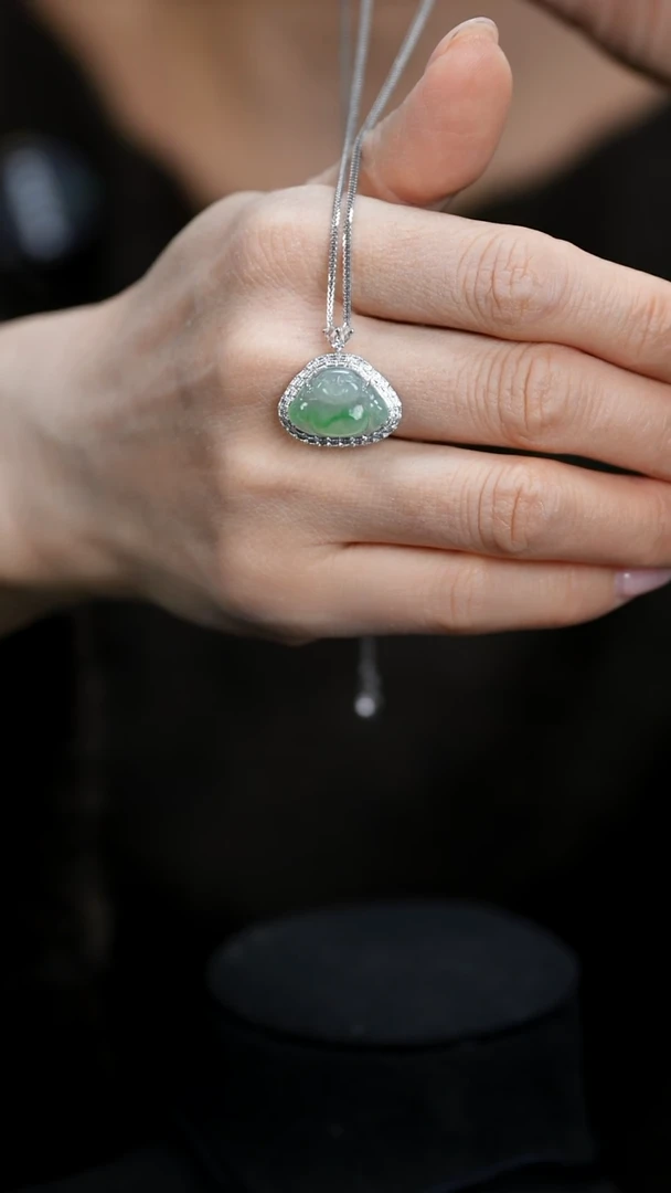 【闪购商品】翡翠颈饰银S925镶嵌颈饰