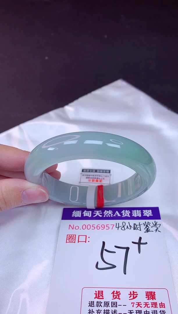 未镶嵌手镯翡翠57（48小时鉴赏期 ）