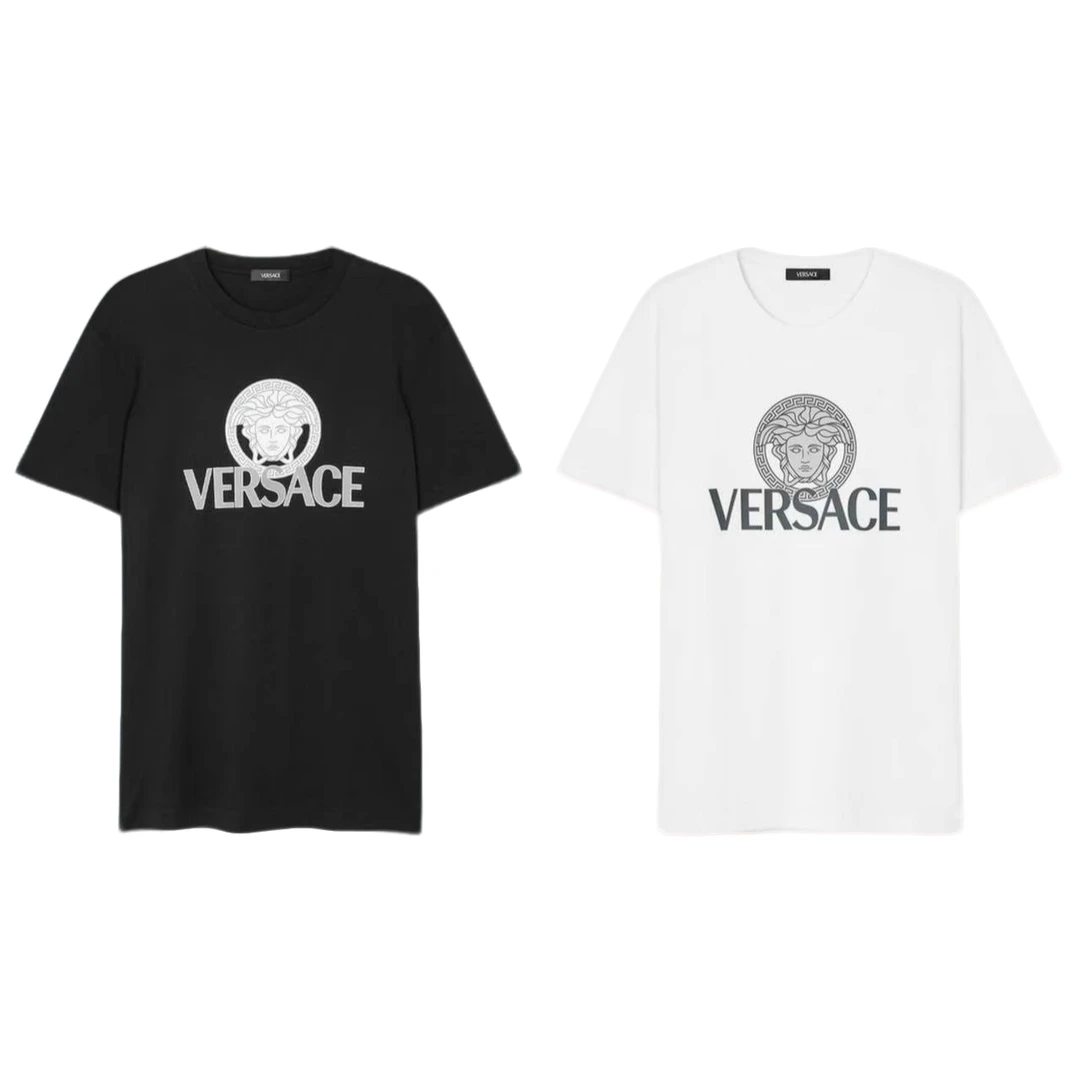 未使用 VERSACE/范思哲 MEDUSA 美杜莎徽标印花短袖T恤