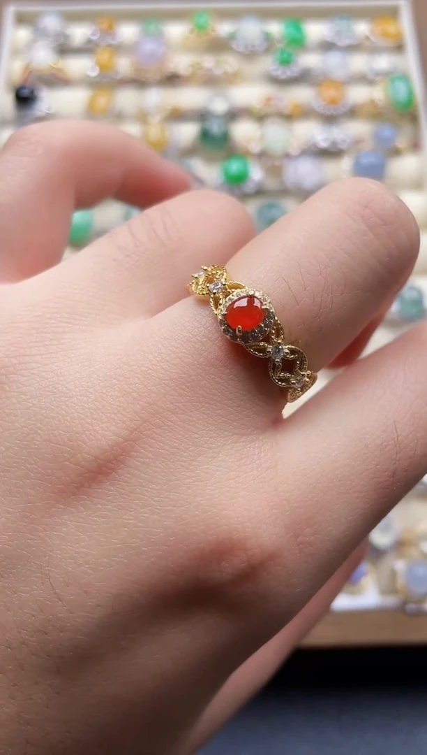 银S925镶嵌戒指翡翠16