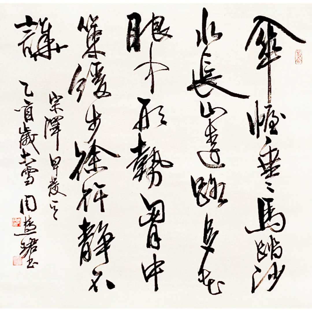 HZ0449-周慧君书法立轴67x67cm/约4平尺