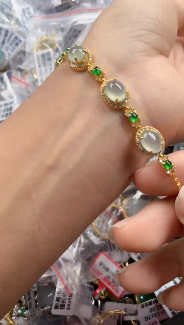 银S925镶嵌戒指翡翠1111----10