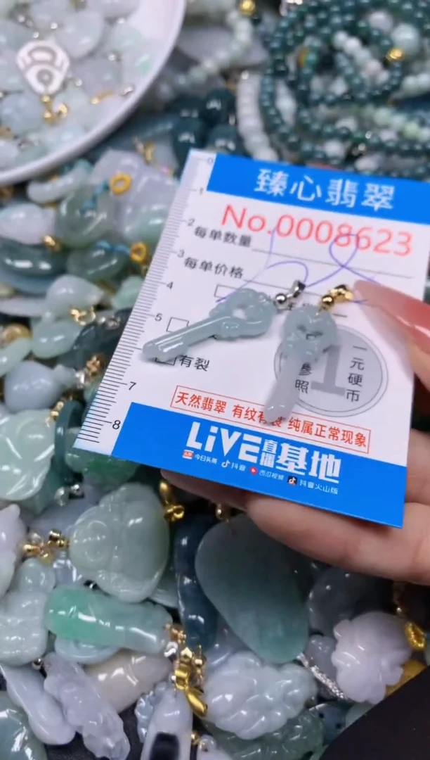 【闪购商品】翡翠颈饰未镶嵌含绳0008623
