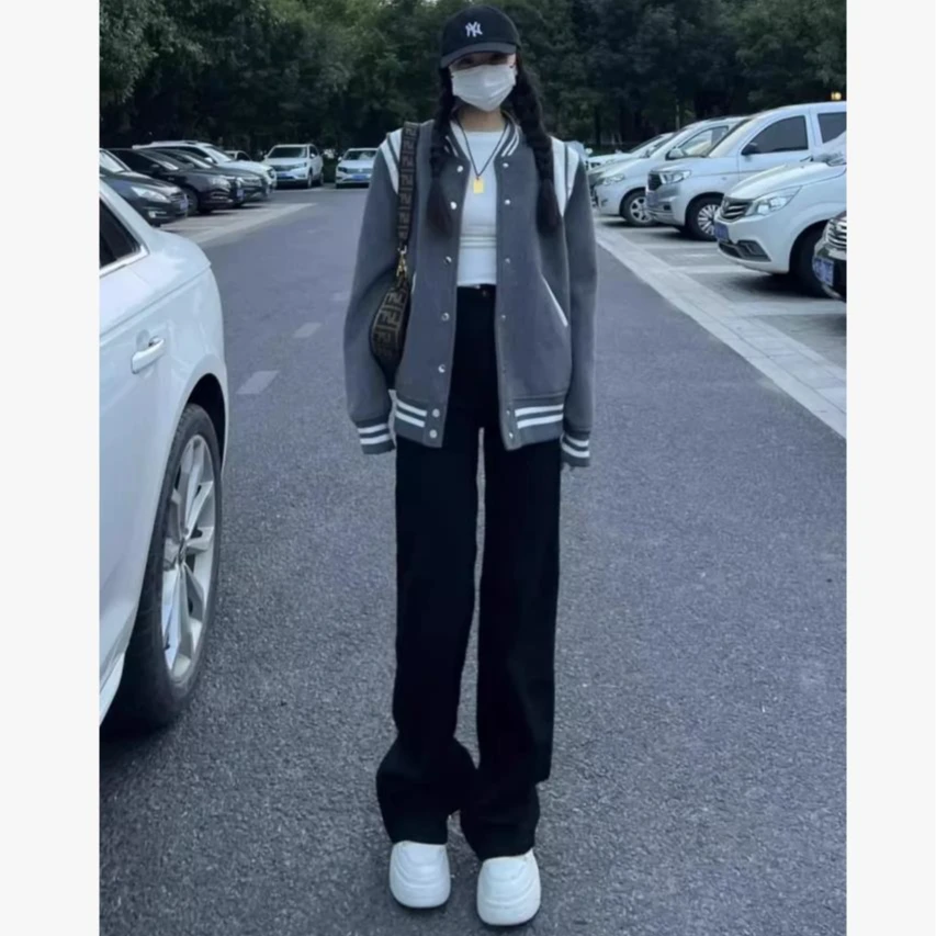 667冬季保暖加绒牛仔窄版弹力直筒堆堆裤显瘦百搭韩版新款女裤