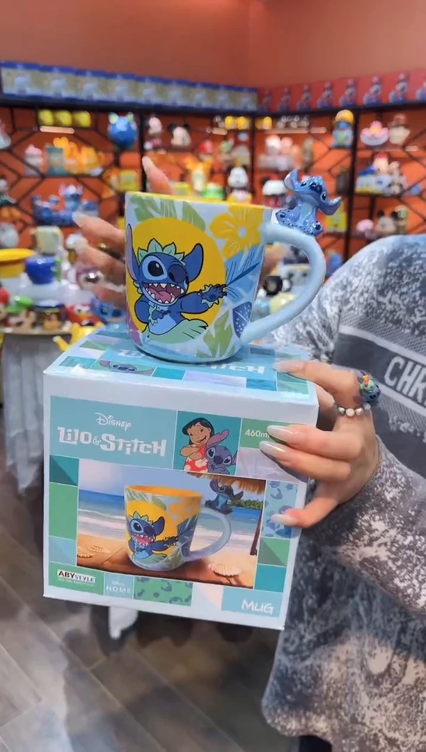 瓷片@@夏威夷风联名史迪仔陶瓷杯