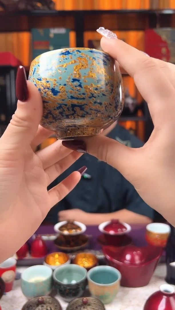 蓝碎金主人杯-太古大漆