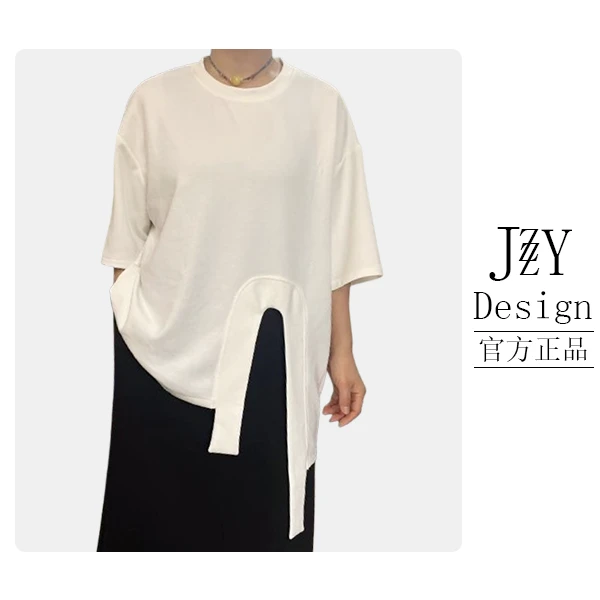 娟子精选【不规则大板T恤】8125休闲宽松时尚大版T女不规则短袖T恤