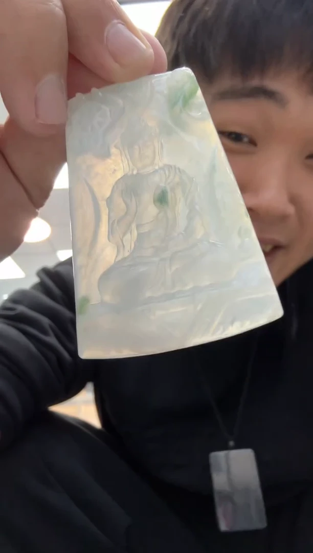 【闪购商品】翡翠颈饰未镶嵌天然翡翠A货孤品一件