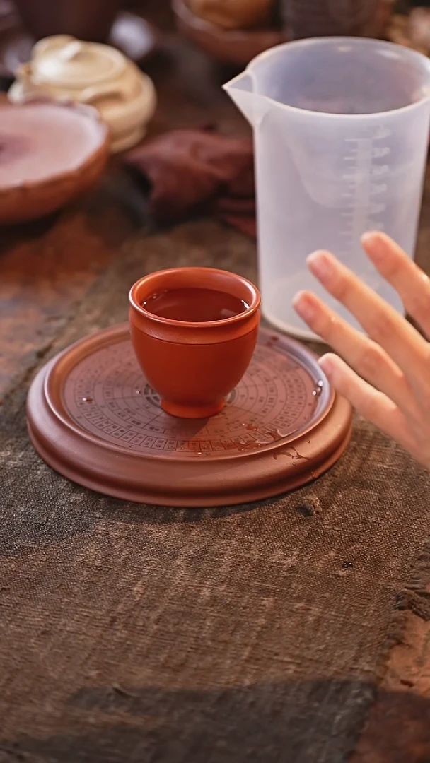 茶杯紫砂宽堂紫砂--朱泥小底杯