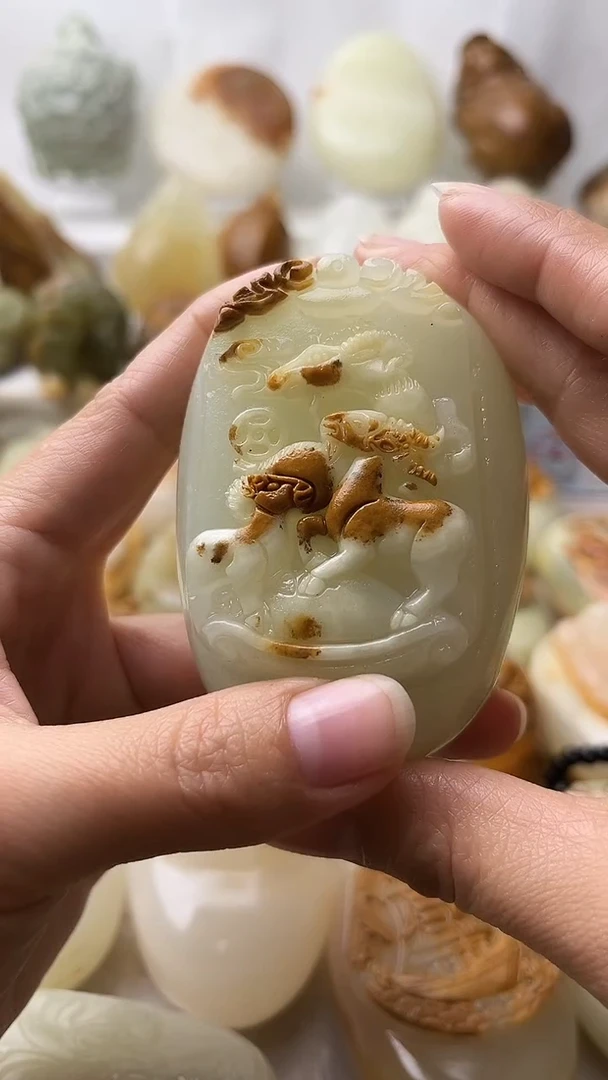 石材古青石棉纹正常不退换三羊开泰