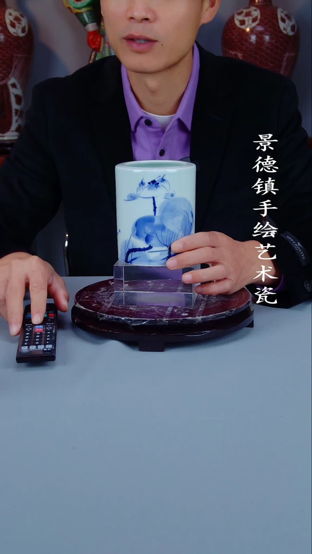 摆件陶景德镇手工手绘陶瓷摆件4