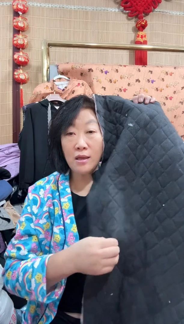 薄款女士灰色棉裤裁片一条（不带腰布有跳线）