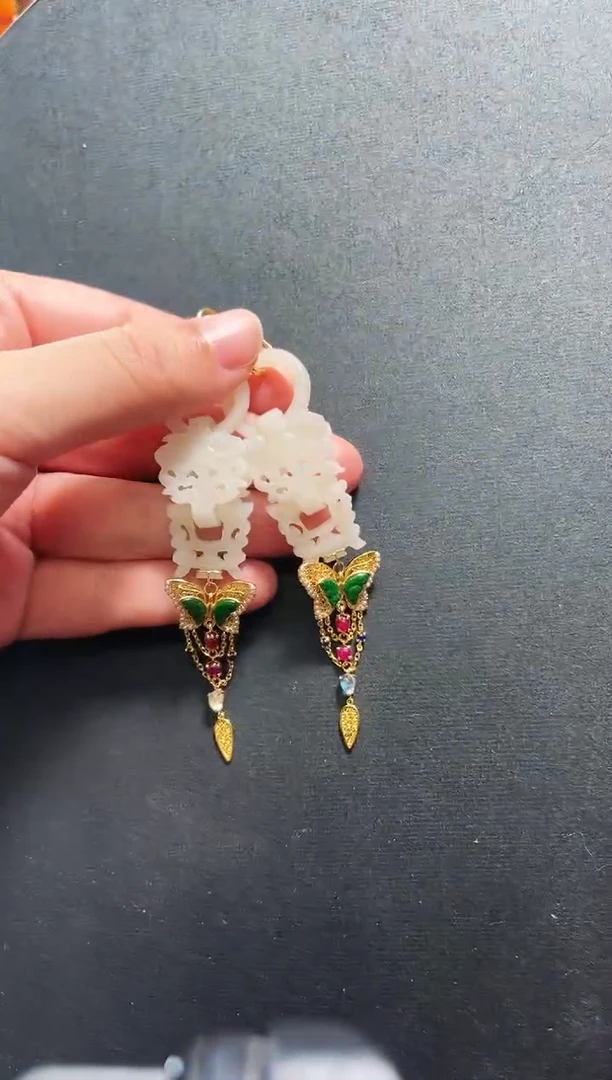 【闪购商品】和田玉耳饰未镶嵌支持48小时鉴赏