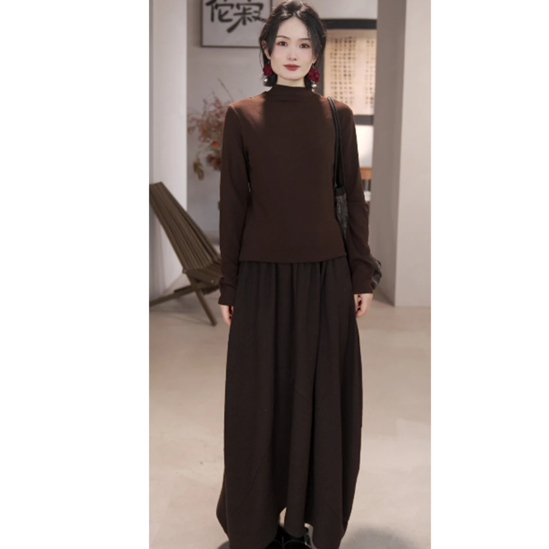 TOJI佗寂时尚秋冬新款休闲修身T长袖黑色打底衫百搭上衣#TFO4E927