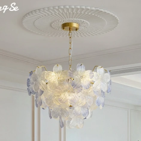 法式水晶吊灯美式复古现代简约客厅温馨浪漫新款餐厅书房主卧室灯