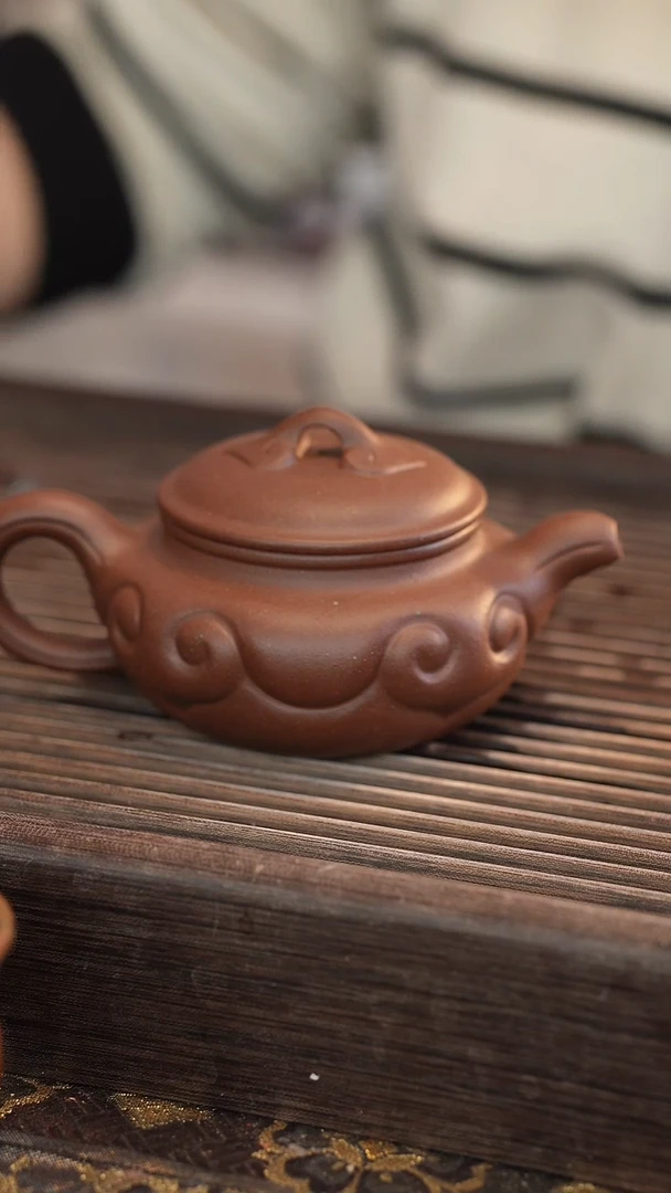 茶壶紫砂如意仿古 变色龙 半手工 170cc