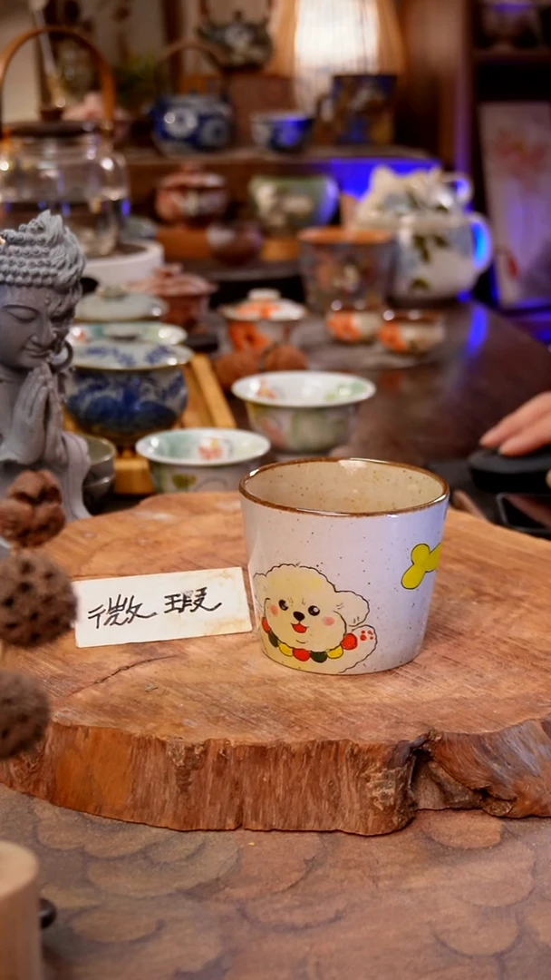 杯狗景德镇手工彩绘