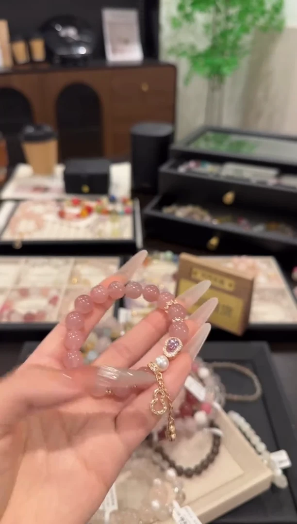 水晶手链合金紫马粉x1950