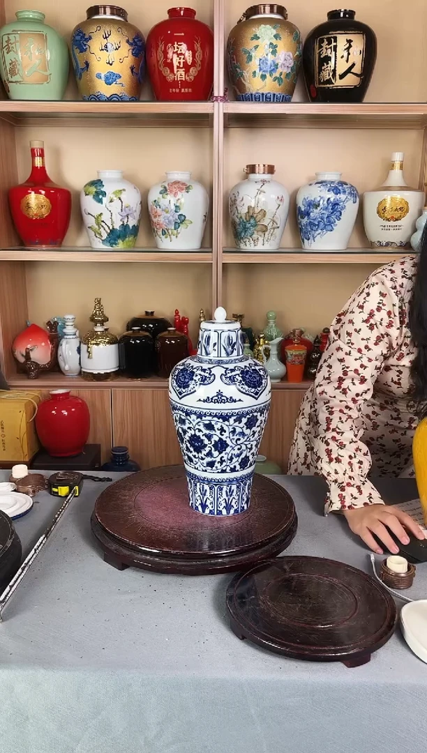 5斤 青花瓷将军罐