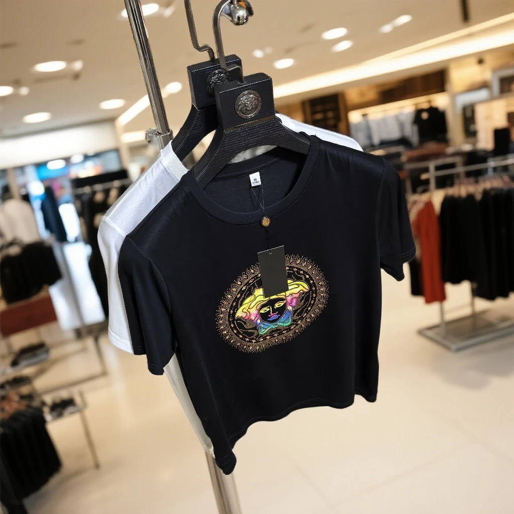 货号014夏季彩钻断码福利男士美人头短袖T恤