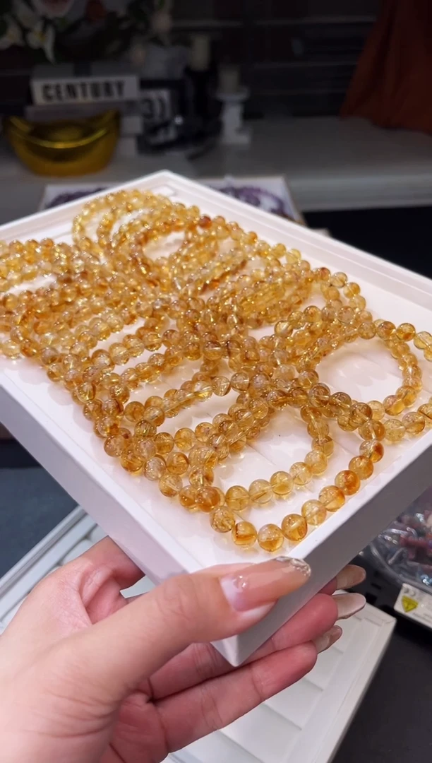 【闪购商品】水晶/未镶嵌YY黄塔晶手串8mm